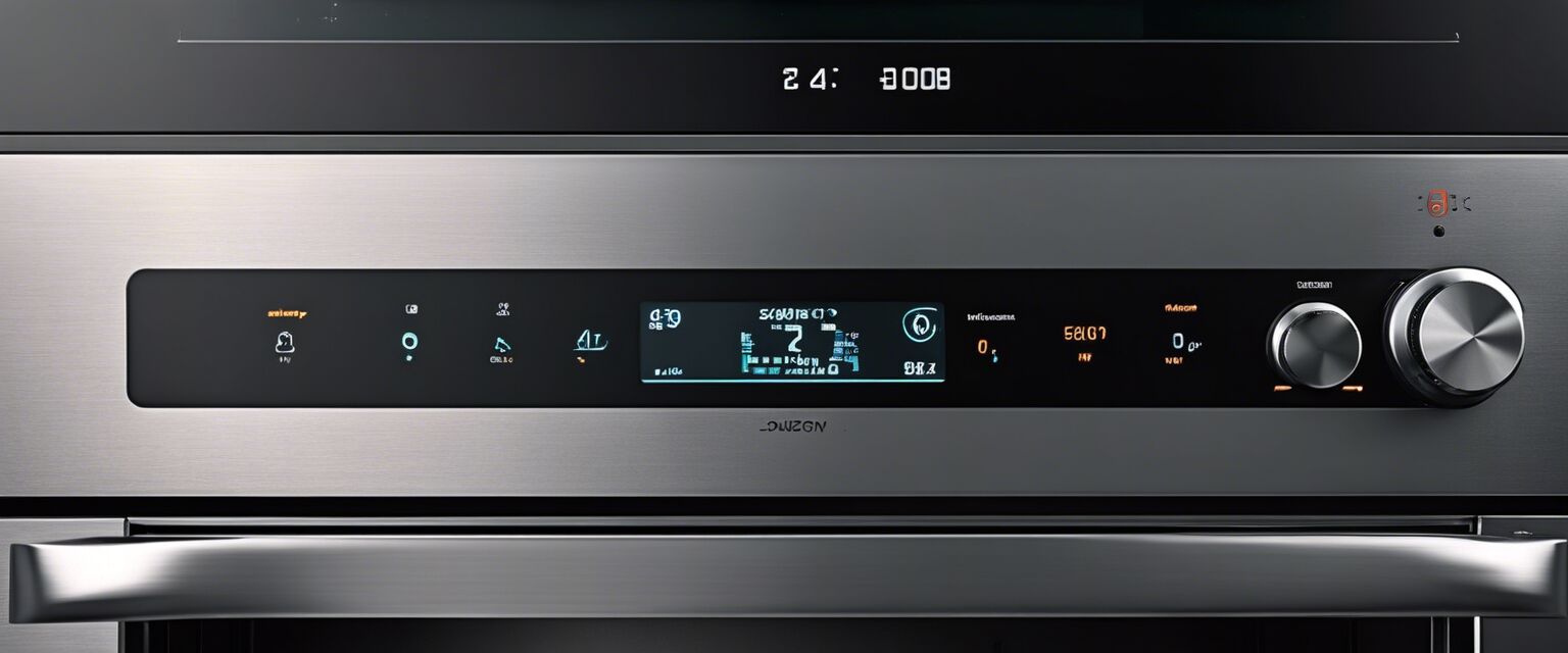 Smart oven showcasing features