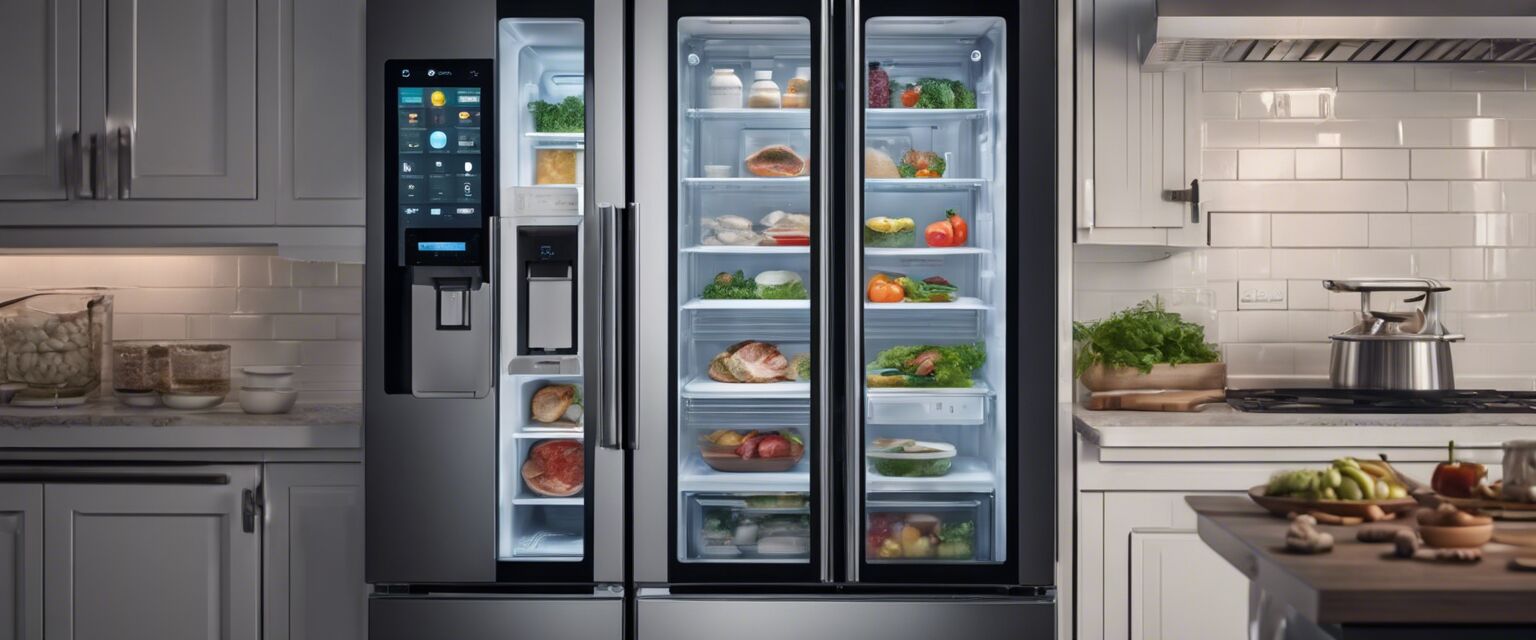 Smart refrigerator with touchscreen