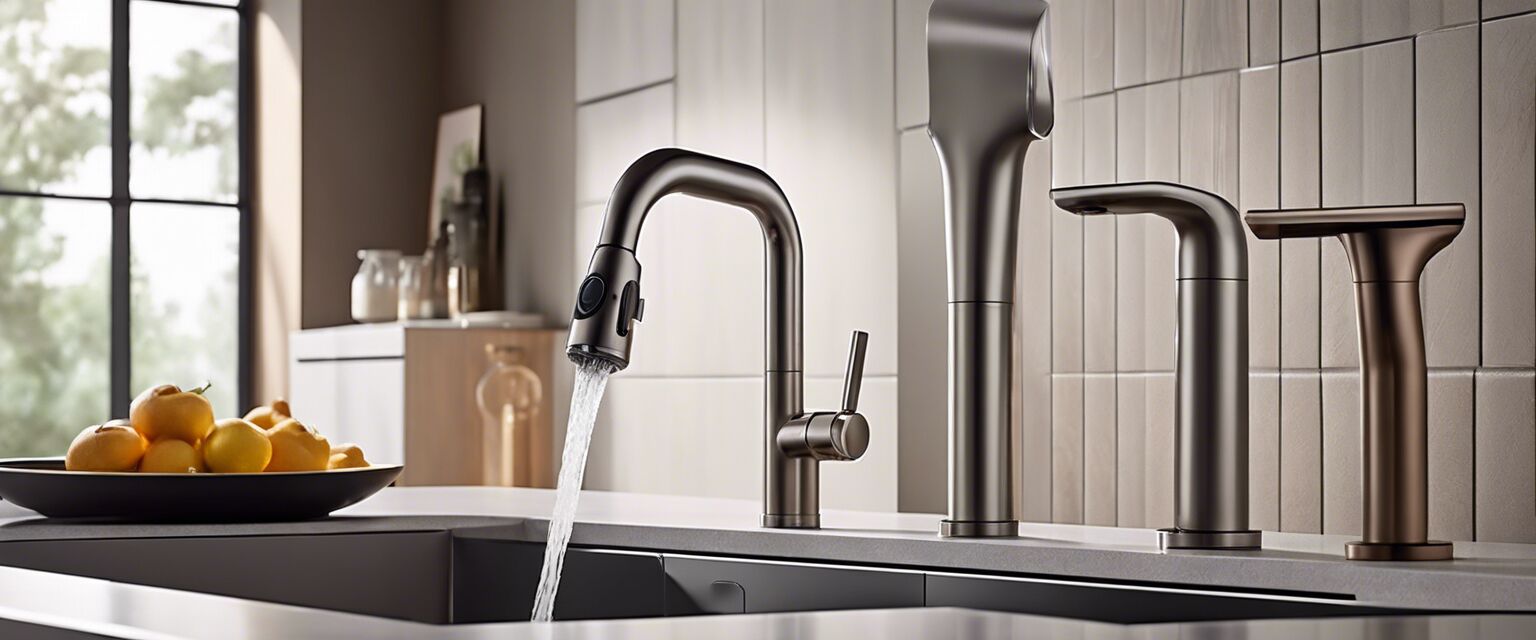 Selection of touchless kitchen faucet designs